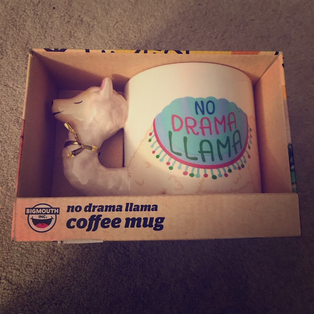 Coffee mug with Llama head handle!